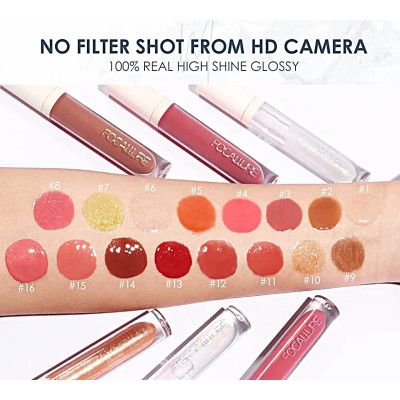 Блиск для губ Focallure Plumpmax High Shine Lip Glow у відтінку №2 Amber (Sheer Nude Brown)