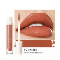 Блиск для губ Focallure Plumpmax High Shine Lip Glow у відтінку №2 Amber (Sheer Nude Brown)