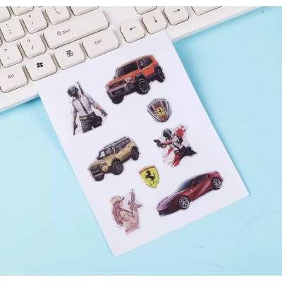 Об'ємні наліпки, стікери, наклейки, 1 лис