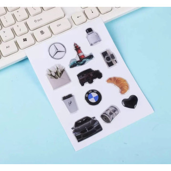 Об'ємні наліпки, стікери, наклейки, 1 лист