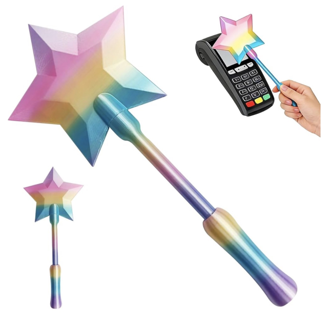 Трендова чарівна паличка зірка для безконтактної оплати, для карти, пранки і приколи