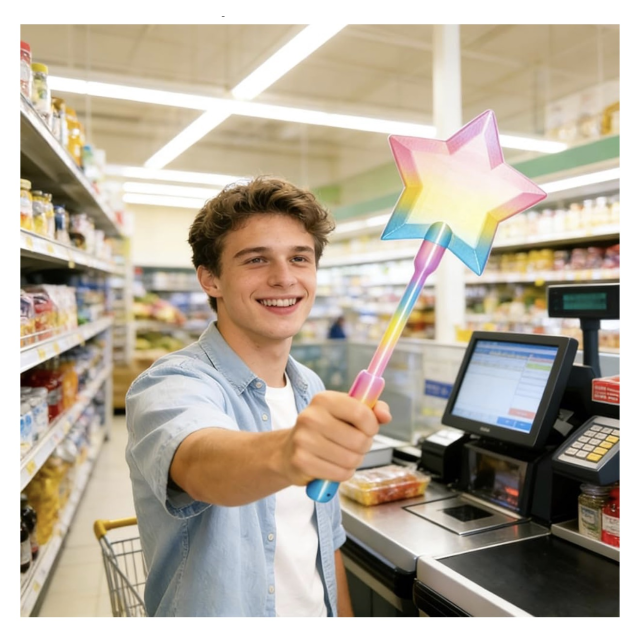 Трендова чарівна паличка зірка для безконтактної оплати, для карти, пранки і приколи