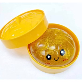 Секретний Золотий сквіш антистрес Хінкалі у пароварці, Squishy Dumpling Stress Ball, пельмень, Дамплінг 1 шт