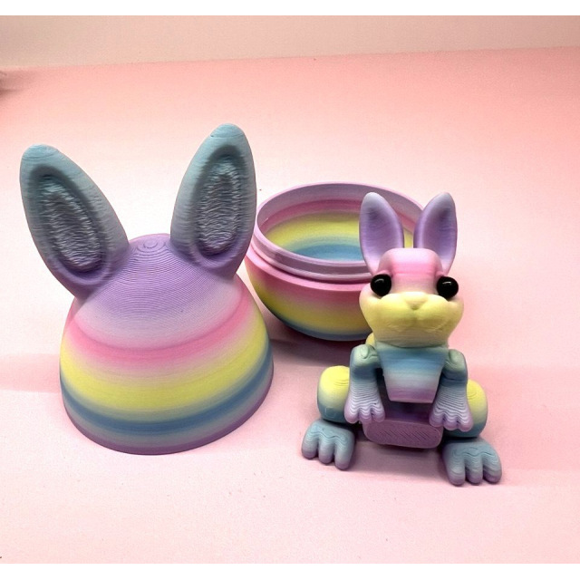 Іграшка 3D Великодній кролик в яйці, Прикраса на Великдень