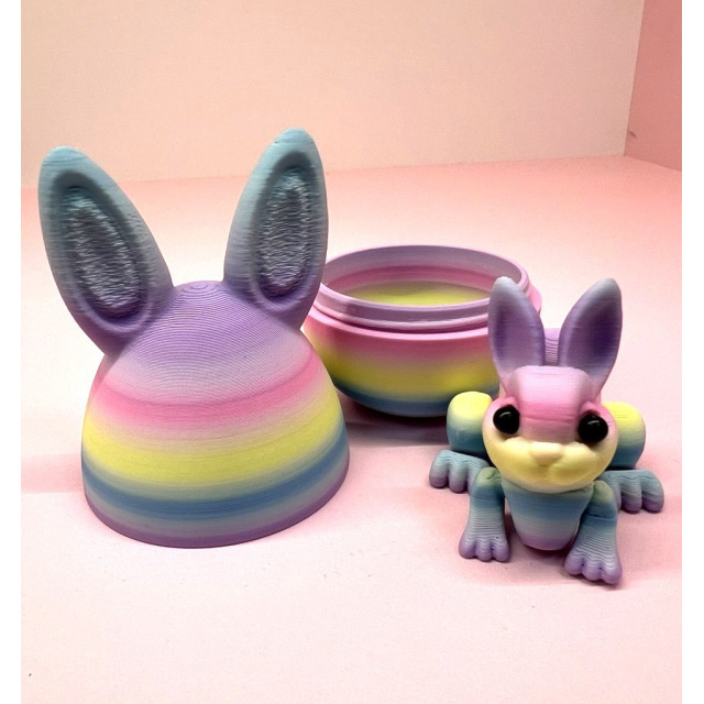 Іграшка 3D Великодній кролик в яйці, Прикраса на Великдень