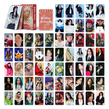 Набір карток Billie Eilish, Біллі Айліш, 60 карток + 32 наліпки
