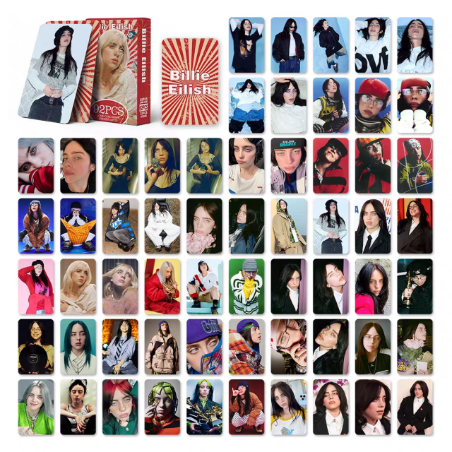 Набір карток Billie Eilish, Біллі Айліш, 60 карток + 32 наліпки