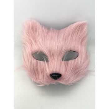 Маска для квадробіки пухнаста Рожева