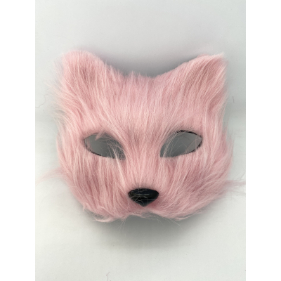 Маска для квадробіки пухнаста Рожева