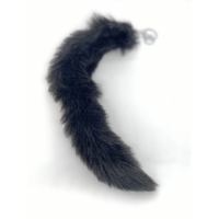 Хвіст для квадробіки на карабіні середній Чорний