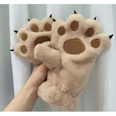 Лапки рукавички з кігтиками Коричневі