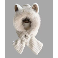Шапка шарф Лисичка Молочна