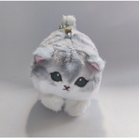 Брелок м'яка іграшка Котик Сірий