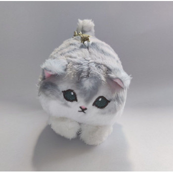 Брелок м'яка іграшка Котик Сірий