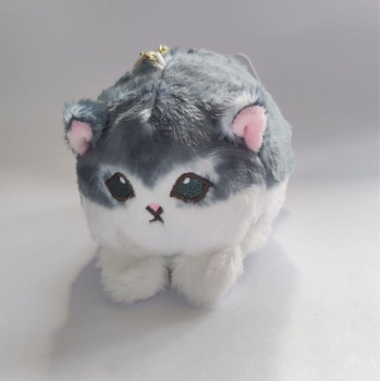 Брелок м'яка іграшка Котик Темно Сірий