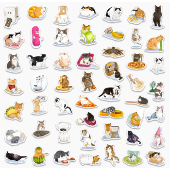 Набір наліпок 50шт Котики