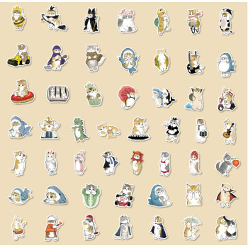 Набір наліпок 50шт Котики