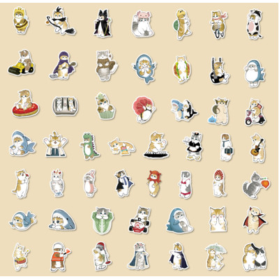 Набір наліпок 50шт Котики