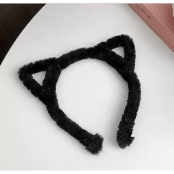 Обруч з вушками Чорний