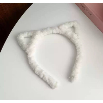 Обруч з вушками Білий