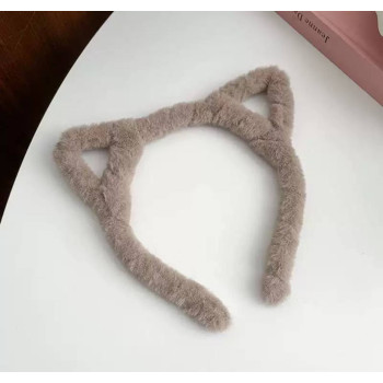 Обруч з вушками Коричневий