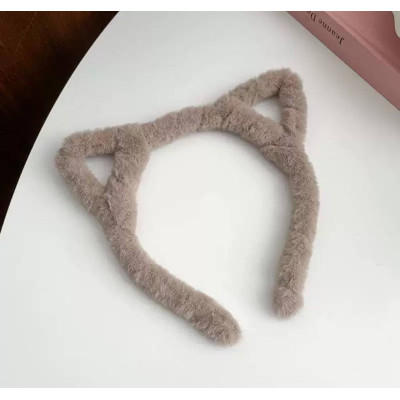 Обруч з вушками Коричневий