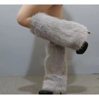 Пухнасті гетри Сірі 40см