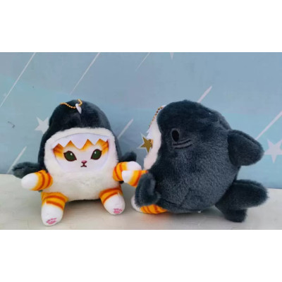 М'яка іграшка Котик у костюмі Акули 20см