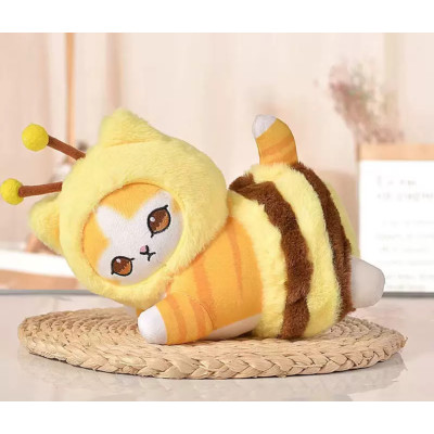 М'яка іграшка Котик у костюмі Бджілки 20см