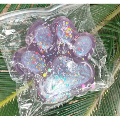 Сквіш таба лапка антистрес Пурпурна 14см