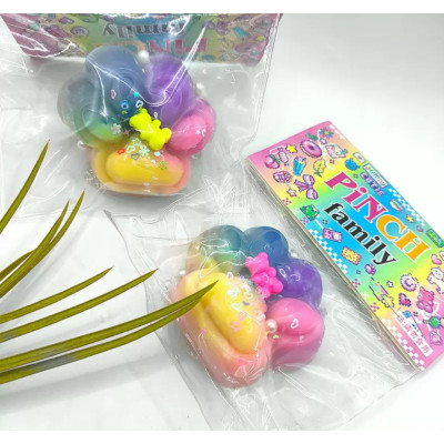 Сквіш таба лапка антистрес Райдужна