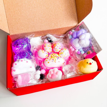 Набір Сквіш Таба Лапки, Курча, Ведмедик, Хом'як