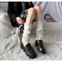 Гетри з помпонами Білі