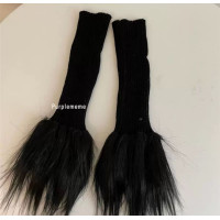 Гетри з хутром Чорні