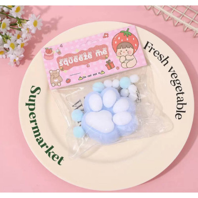 Сквіш таба лапка антистрес Блакитно-біла