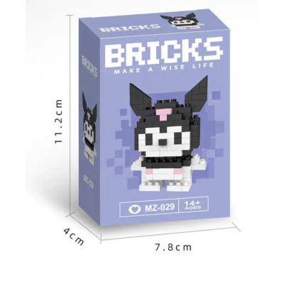 Конструктор брікс (Bricks) персонажі Куромі, Мелоді, Хелоу Кітті, Пікачу, Спанч Боб