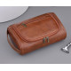 Шкіряна чоловіча косметичка Світло-коричнева