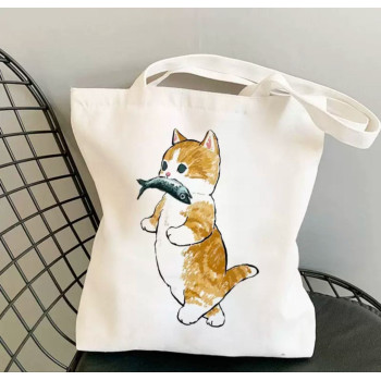 Сумка шоппер Кіт з рибкою