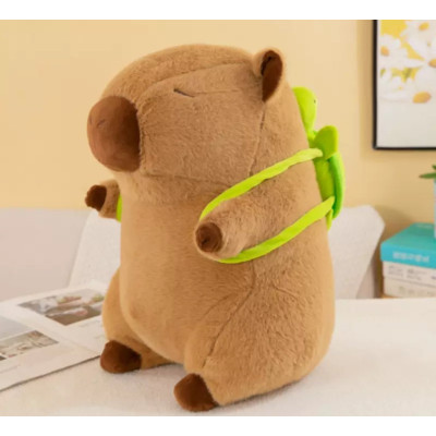 М'яка іграшка Капібара з рюкзаком черепашкою