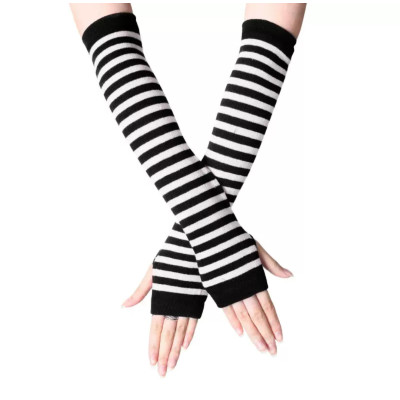 Мітенки щільні Біло-чорні