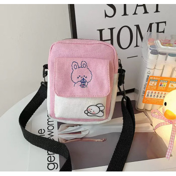 Міні сумочка з ведмедиком Рожева