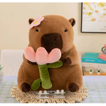 М'яка іграшка Капібара з квіткою