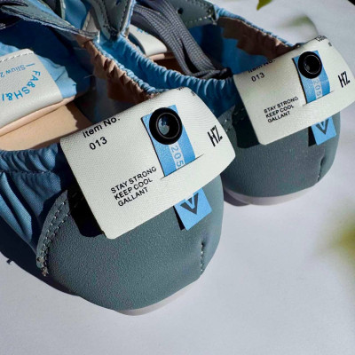 Кеди-балетки Fashion Аналог MIU MIU Блакитні