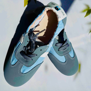 Кеди-балетки Fashion Аналог MIU MIU Блакитні