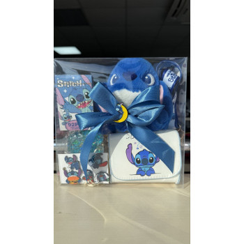 Подарунковий набір Стіч (картки+стікери, іграшка, сумочка, сквіш)