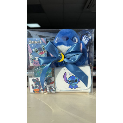 Подарунковий набір Стіч (картки+стікери, іграшка, сумочка, сквіш)