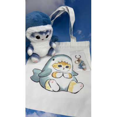 Набір подарунковий з Котиками (шопер, брелок, м'яка іграшка)