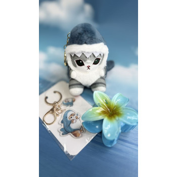 Набір подарунковий з Котиками (м'яка іграшка, брелок, заколка)