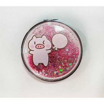 Розкладне люстерко рожеве Свинка