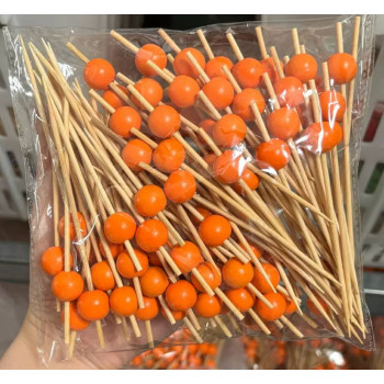 Шпажки для декору Помаранчеві (50шт)